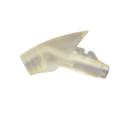 A translucent, light-colored plastic Thin Tube Adapter Set with a smooth angular design and pin-lock snapfit, photographed on a white background.