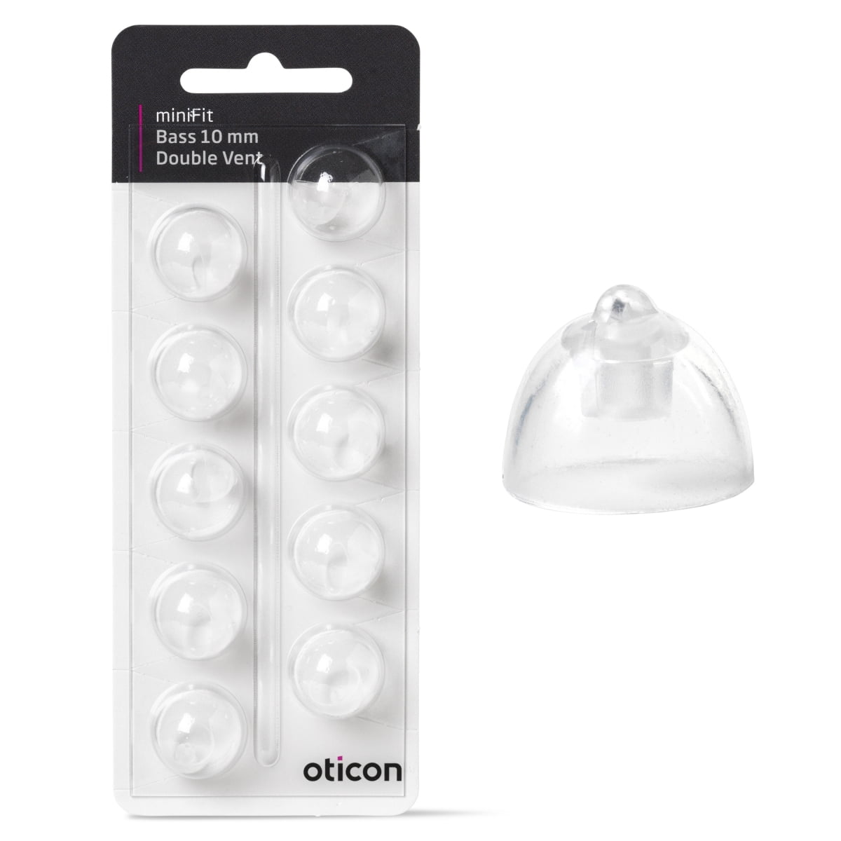 Oticon miniFit Bass-Dome (double vent) - Image 3